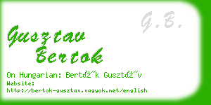 gusztav bertok business card